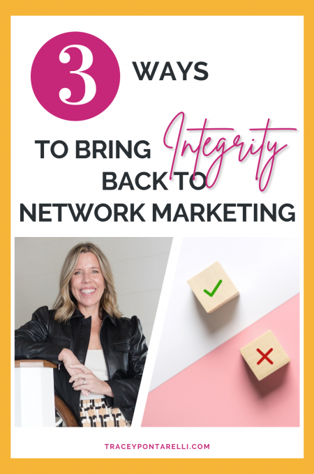 bring integrity back to network marketing